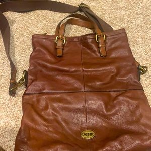 Leather Fossil hobo bag